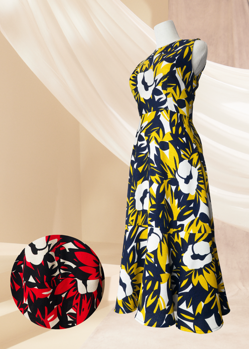 Astaire Dress in Sundial & Ladybird