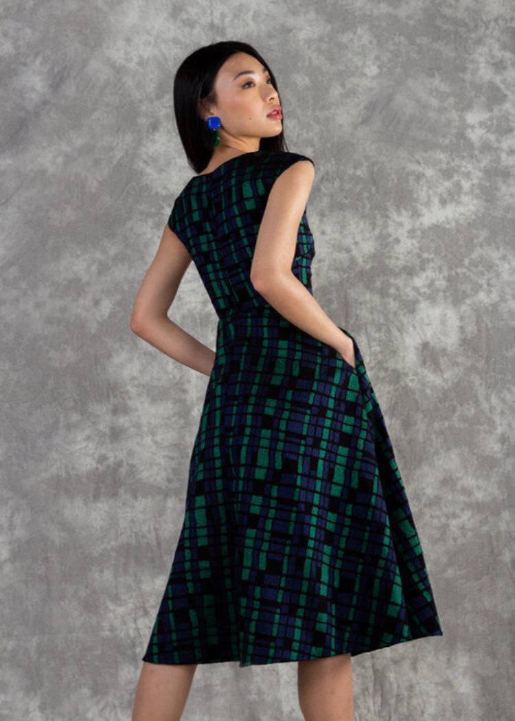 Colleen Dress in Cobblestone Green