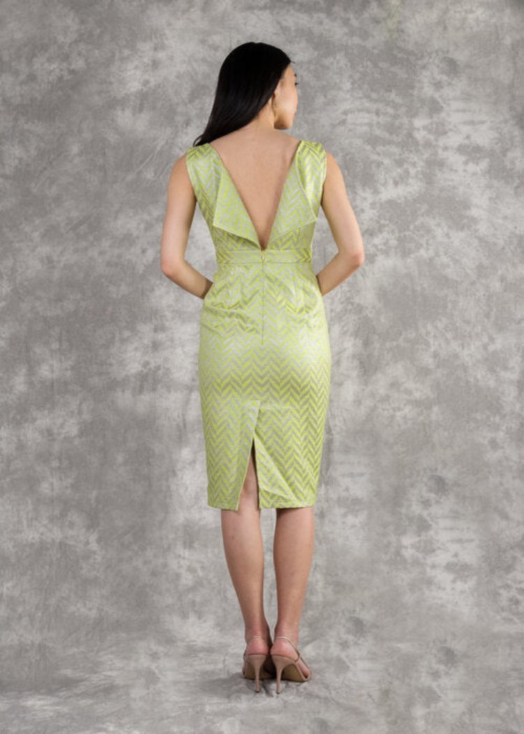 Madison Dress in Lemon-Lime