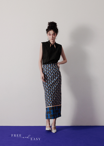 Aglaea Skirt in Pachinko Blue