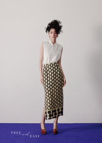 Aglaea Skirt in Pachinko Cream