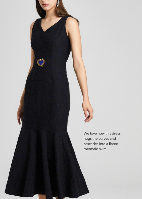 Dovima Dress in Midnight