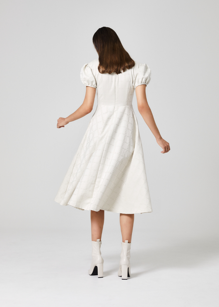 Eleanor Dress in Creme Fraiche