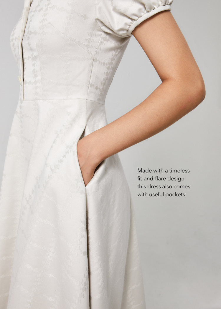 Eleanor Dress in Creme Fraiche