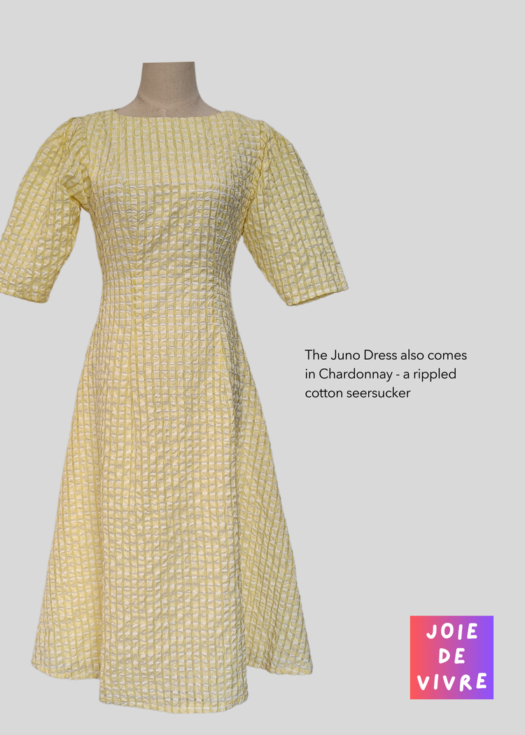 Juno Dress in Mother of Pearl & Chardonnay