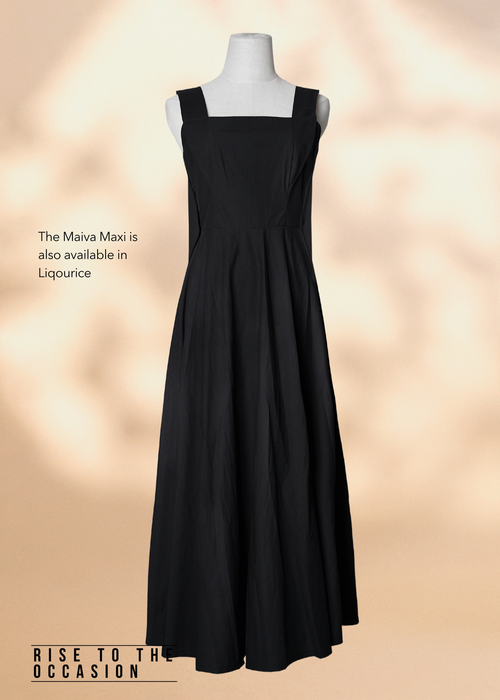 Maiva Maxi Dress in Canary and Liqourice