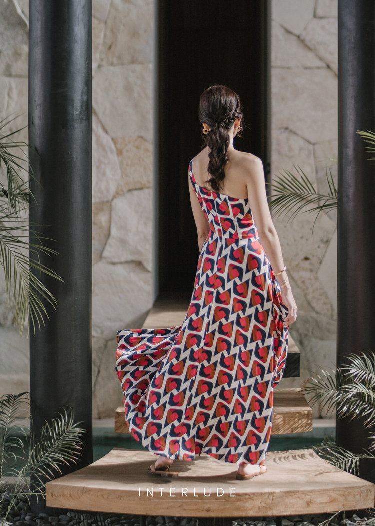 Mallorca Toga Maxi Dress in Macaw