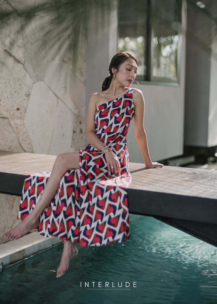 Mallorca Toga Maxi Dress in Macaw