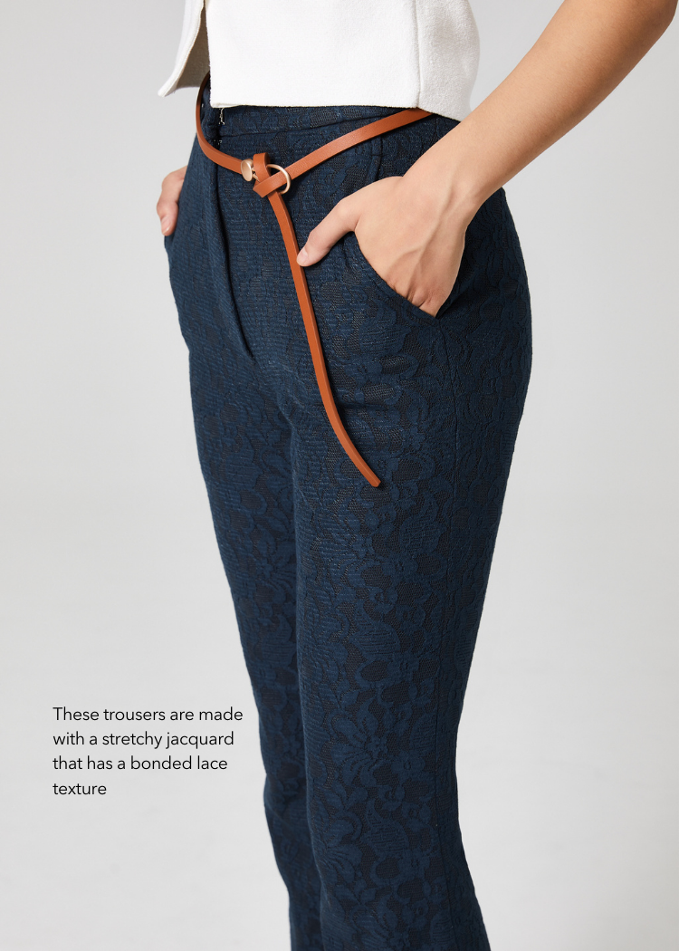 Shelby Trousers in Aegean Lace